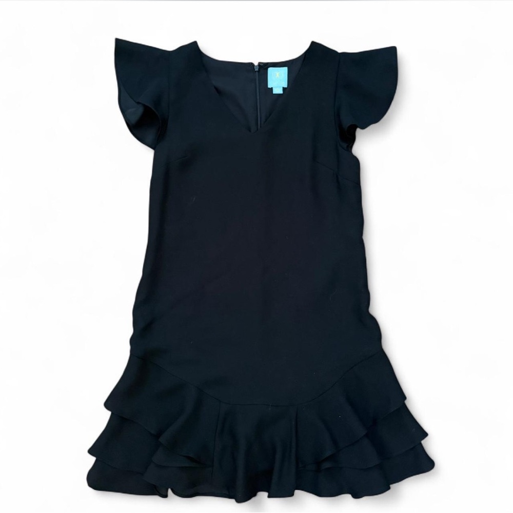 CeCe classic little black ruffle dress - size 2